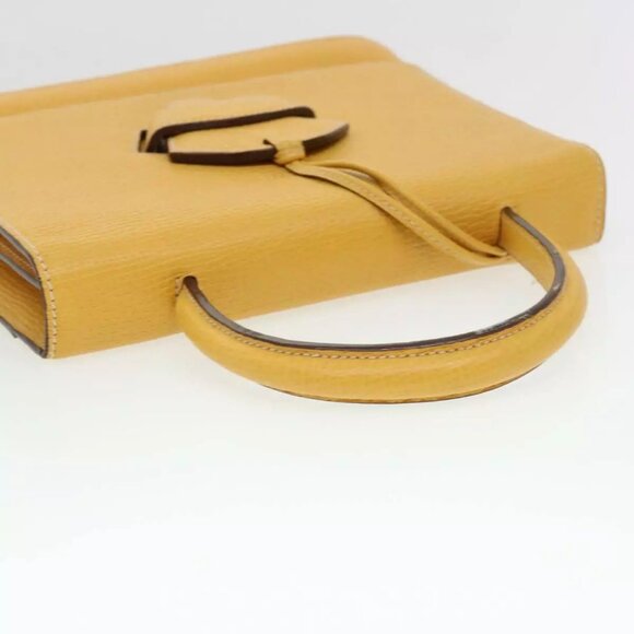 LOEWE Barcelona Hand Bag Leather 2way Yellow - Picture 5 of 15